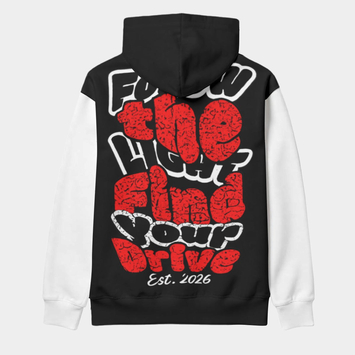 Black and White Pullover Hoodie